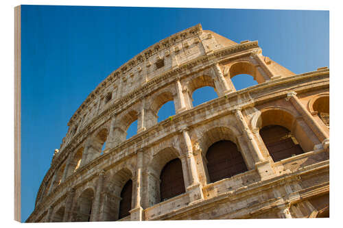 Wood print Rome's Coliseum