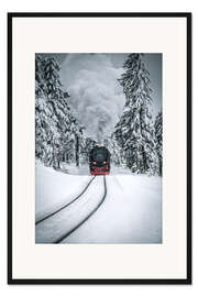 Gerahmter Kunstdruck Brocken Dampflok