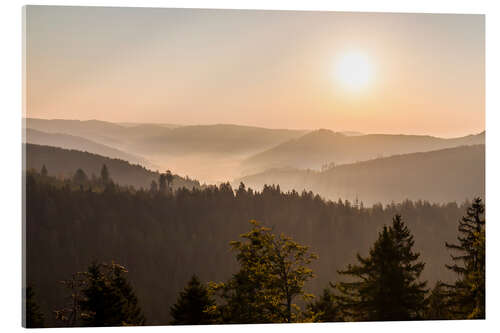 Quadro em acrílico Sunrise on the Schliffkopf in the Black Forest