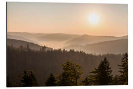 Aluminium print Sunrise on the Schliffkopf in the Black Forest