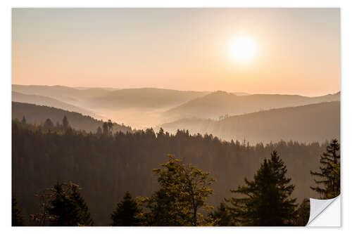 Wandsticker Sonnenaufgang am Schliffkopf im Schwarzwald