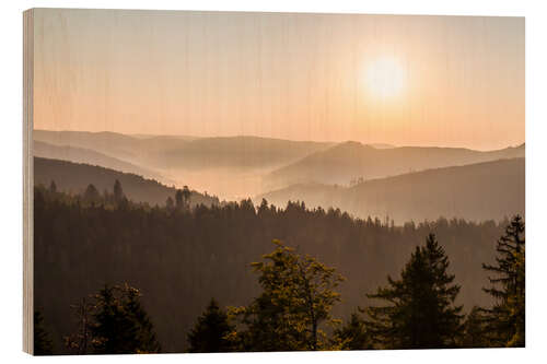 Trätavla Sunrise on the Schliffkopf in the Black Forest