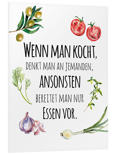 PVC print You always cook with someone in mind (German)