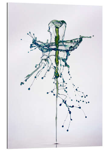 Gallery print Blue water drops fountain