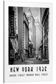 Magnettafel Historisches New York Broad Street to Wall Street