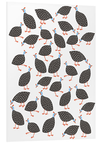 Foam board print Happy guinea hens