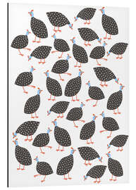 Magnettafel Fröhliche Perlhühner