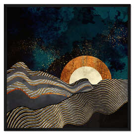 Gerahmter Kunstdruck Gold- und Silberfelder