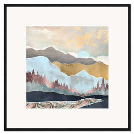 Kunsttryk i ramme Wintery mountain range