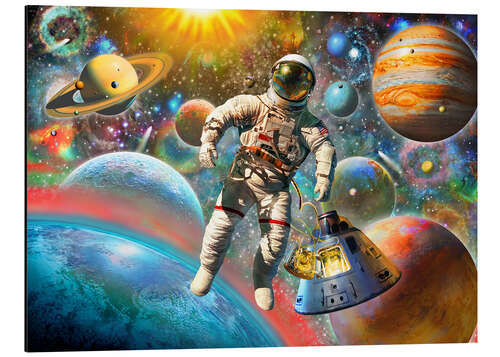 Aluminium print Astronaut Floating in Space