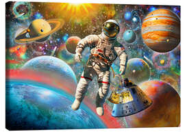 Canvas print Astronaut Floating in Space