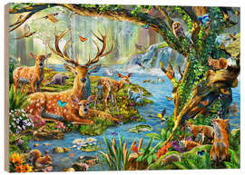 Tableau en bois 30450 Forest Life - Adrian Chesterman