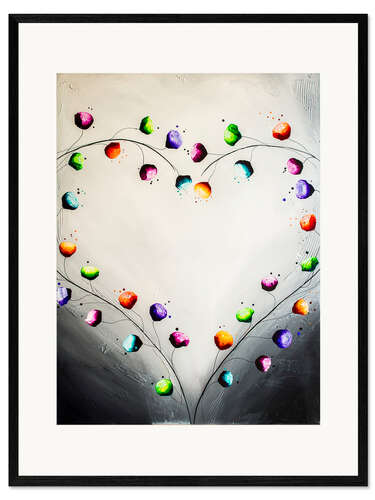 Stampa artistica con cornice Amore in fiore