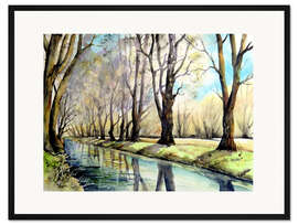 Gerahmter Kunstdruck Frühling im Spreewald