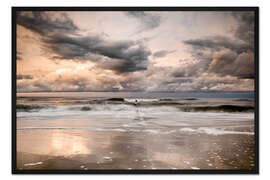Gerahmter Kunstdruck Stürmische Ostsee Usedom
