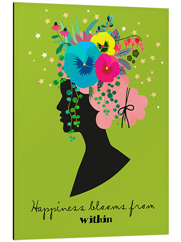 Tableau en aluminium Happiness blooms from within