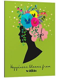 Tableau en aluminium Happiness blooms from within