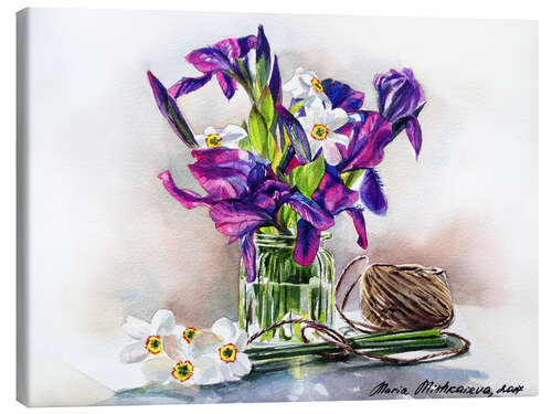 Canvas print Iris bouquet