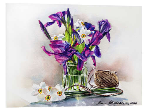 Foam board print Iris bouquet