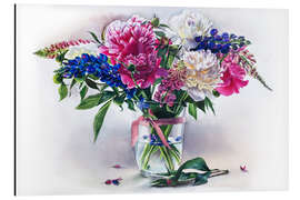 Tableau en aluminium Pink peonies