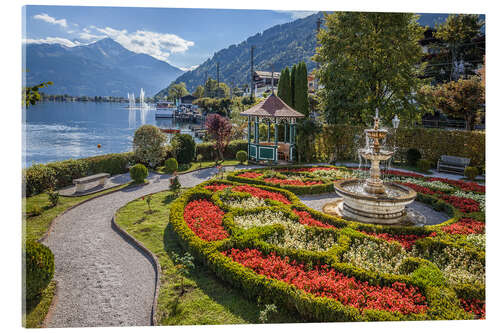 Stampa su vetro acrilico Idyllic park in Zell am See (Salzburg, Austria)