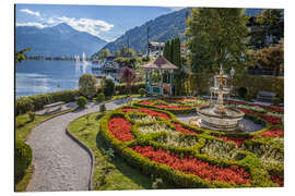 Tableau en aluminium Idyllic park in Zell am See (Salzburg, Austria)