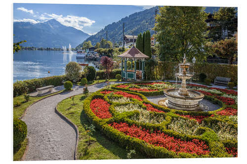 Foam board print Idyllic park in Zell am See (Salzburg, Austria)