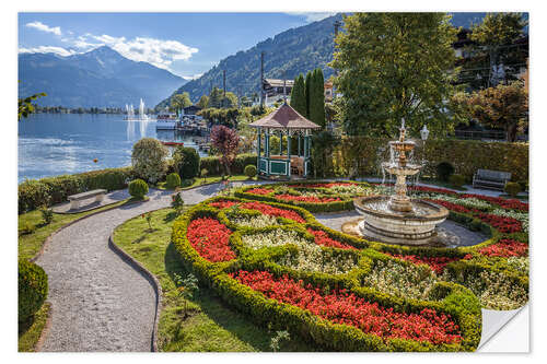 Selvklebende plakat Idyllic park in Zell am See (Salzburg, Austria)