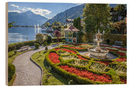 Tableau en bois Idyllic park in Zell am See (Salzburg, Austria)