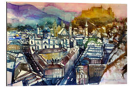 Magnettafel Salzburg , Blick vom Mönchsberg