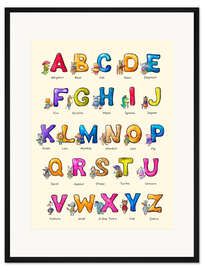 Gerahmter Kunstdruck Englisches Alphabet für Kinder