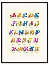 Kehystetty taidepainatus English ABC for Children