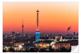 Selvklæbende plakat Berlin Skyline