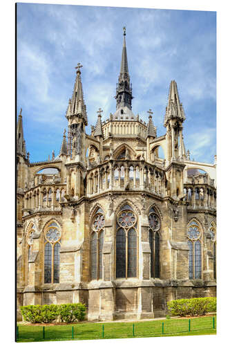 Alumiinitaulu Old Catholic cathedral in gothic style, Notre Dame de Reims Cathedral