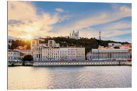 Gallery print Colorful, cloudy sunset over Vieux Lyon