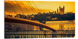 Gallery print Saone river at sunset,Lyon, France.