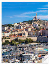 Muursticker basilica of Notre Dame de la Garde, Marseille