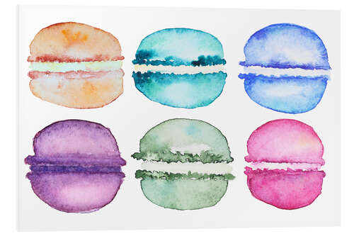 PVC print Watercolor Macaroons