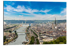 Alubild Panoramische Luftaufnahme von Rouen