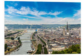 Tableau en PVC Panoramic aerial view of Rouen