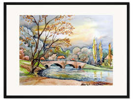 Gerahmter Kunstdruck Palmgartenwehr