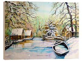 Holzbild Winter im Spreewald - Burkhard Posanski