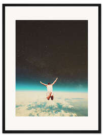 Gerahmter Kunstdruck Fallen mit einem versteckten Lächeln