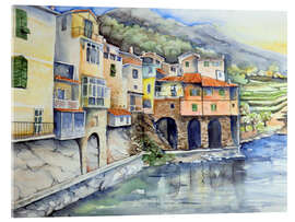 Acrylglasbild Ortsansicht von Dolceacqua