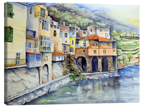 Canvas print Ortsansicht von Dolceacqua