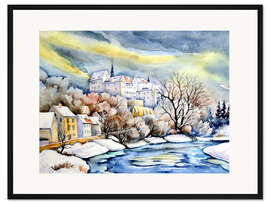 Gerahmter Kunstdruck Schloss Colditz