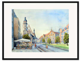 Gerahmter Kunstdruck Freisitz am Thomaskirchhof