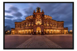 Gerahmter Kunstdruck Semperoper Dresden