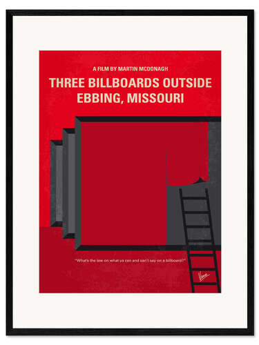 Ingelijste kunstdruk Three Billboards Outside Ebbing, Missouri