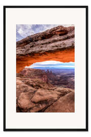 Gerahmter Kunstdruck Bogen über dem Canyon, Utah